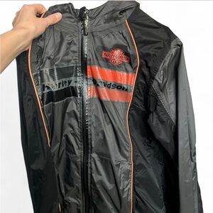 Vintage Harley-Davidson Black and Orange Jacket